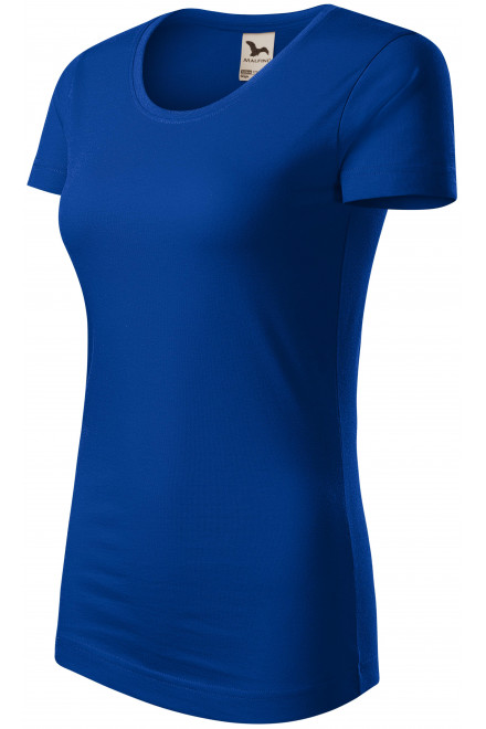 Dámské triko, organická bavlna, kráľovská modrá, levná trička s krátkými rukávy