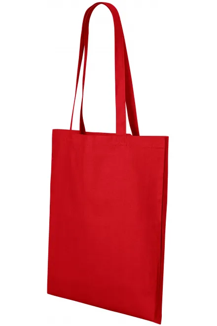 Levná bavlněná nákupní taška, červená