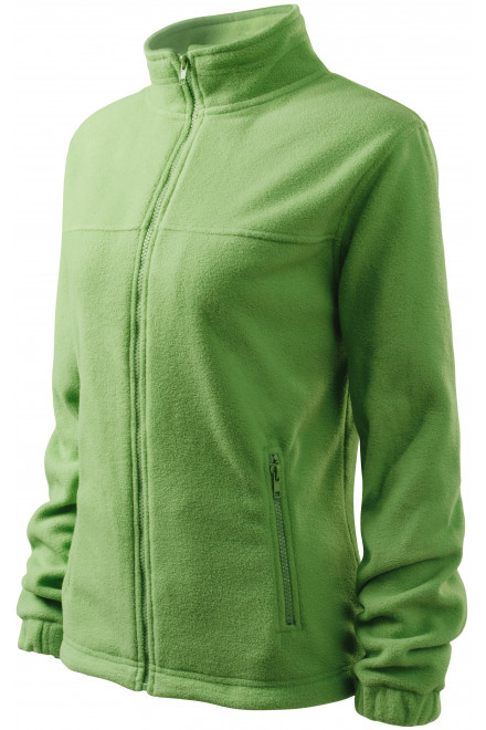 Levná dámská bunda fleecová, hrášková zelená, levné dámské bundy