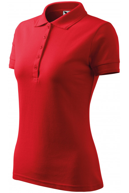 Levná dámská elegantní polokošile, červená, levná dámská trička