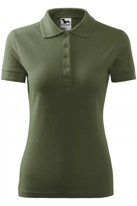 Levná dámská elegantní polokošile - khaki, S