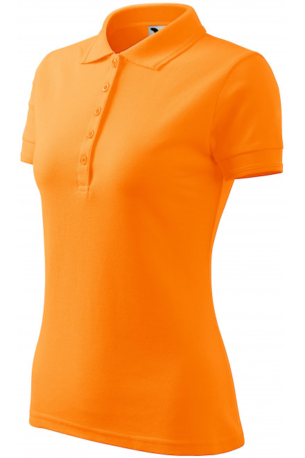 Levná dámská elegantní polokošile, mandarinková oranžová, levná trička na potisk