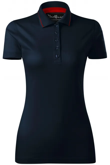 Levná dámská elegantní polokošile mercerovaná, tmavomodrá