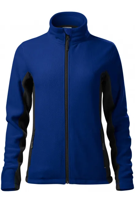 Levná dámská fleecová bunda kontrastní - kráľovská modrá, 2XL