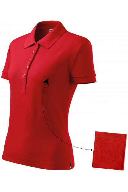 Levná dámská polokošile jednoduchá, červená, levná trička