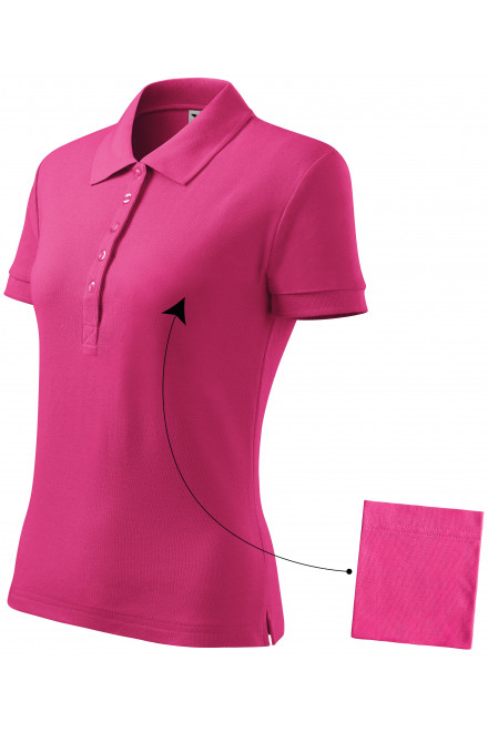 Levná dámská polokošile jednoduchá, purpurová, levná dámská trička