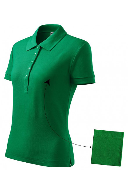 Levná dámská polokošile jednoduchá, trávově zelená, levná trička