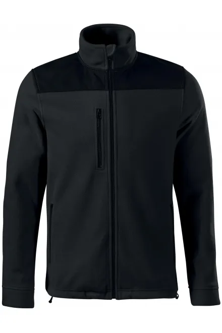 Levná hřejivá unisex fleecová bunda - černá, M