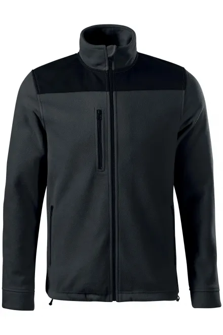 Levná hřejivá unisex fleecová bunda - ebony gray, M