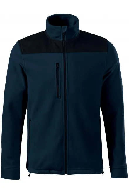 Levná hřejivá unisex fleecová bunda - tmavomodrá, M