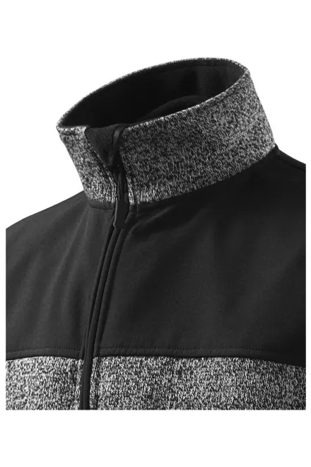 Levná pánská bunda volnočasová - knit gray, L