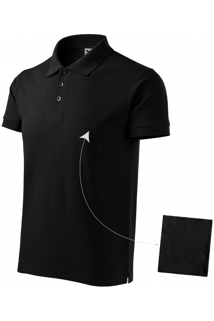 Levná pánská elegantní polokošile, černá, levná pánská trička