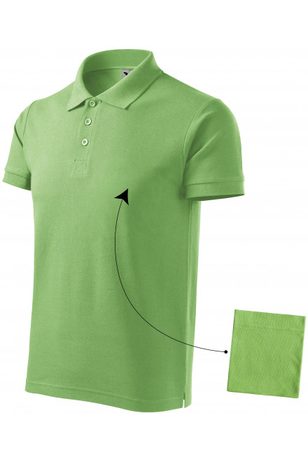 Levná pánská elegantní polokošile, hrášková zelená, levná jednobarevná trička