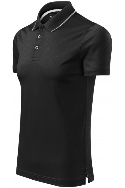 Levná pánská elegantní polokošile mercerovaná, černá, levná pánská trička