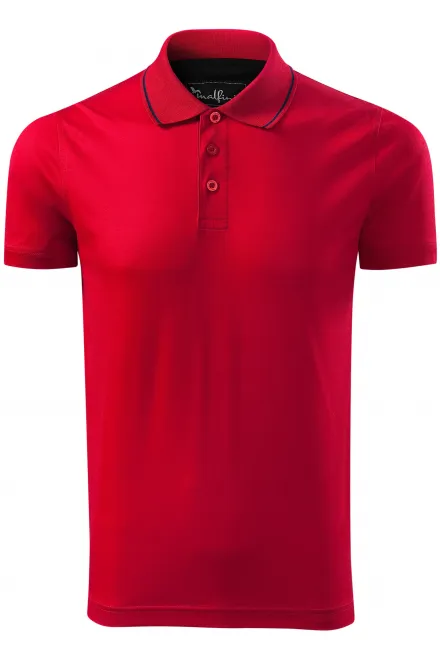 Levná pánská elegantní polokošile mercerovaná - formula red, M