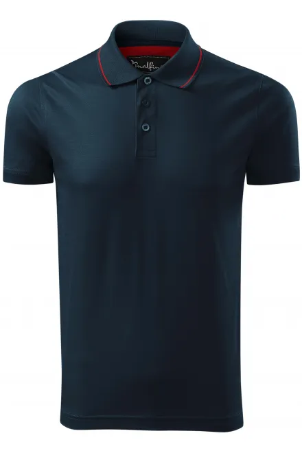 Levná pánská elegantní polokošile mercerovaná - tmavomodrá, M