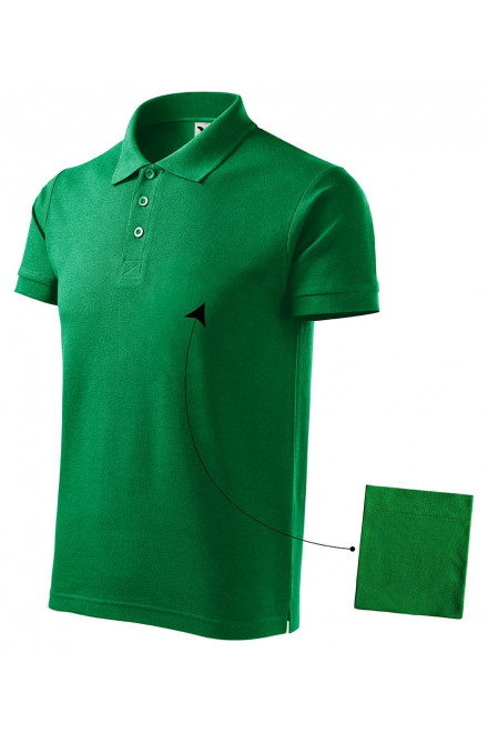 Levná pánská elegantní polokošile, trávově zelená, levná trička
