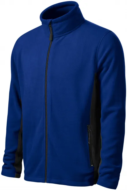 Levná pánská fleecová bunda kontrastní, kráľovská modrá