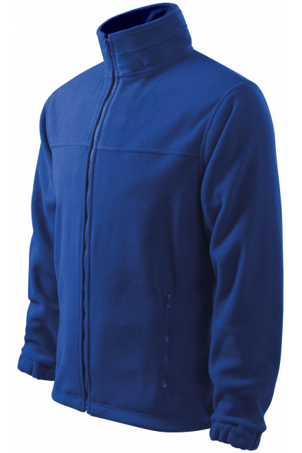 Levná pánska fleecová bunda, kráľovská modrá, levné flísové mikiny