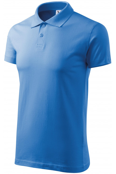 Levná pánská polokošile jednoduchá, světlemodrá, levná modrá trička