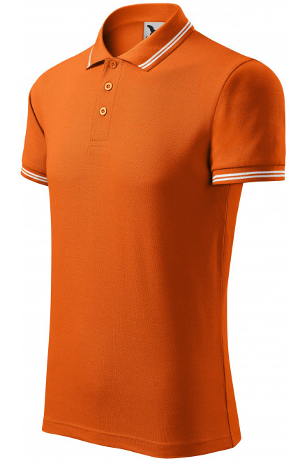 Levná pánská polokošile kontrastní, oranžová, levná pánská trička