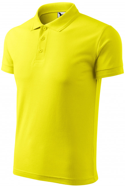 Levná pánská volná polokošile, citrónová, levná pánská trička
