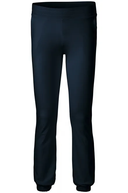 Levné dámské tepláky s kapsami, tmavomodrá