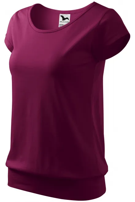 Levné dámské trendové tričko, fuchsiová
