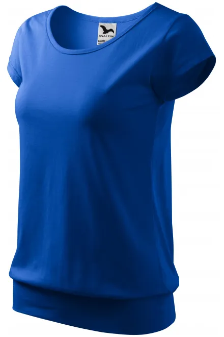 Levné dámské trendové tričko, kráľovská modrá