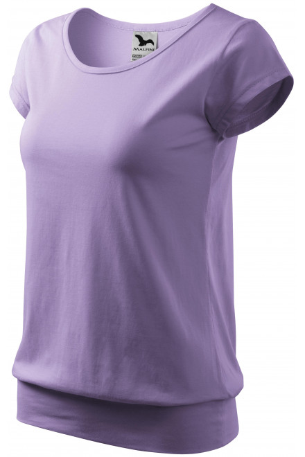 Levné dámské trendové tričko, levandulová, levná bavlněná trička
