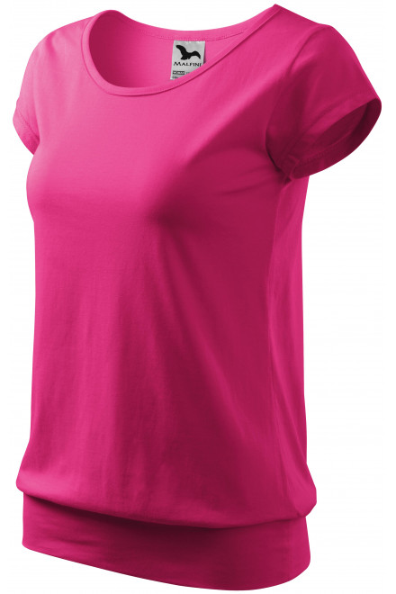Levné dámské trendové tričko, purpurová, levná růžová trička