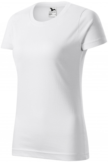 Levné dámské triko jednoduché, bílá, levná trička s krátkými rukávy