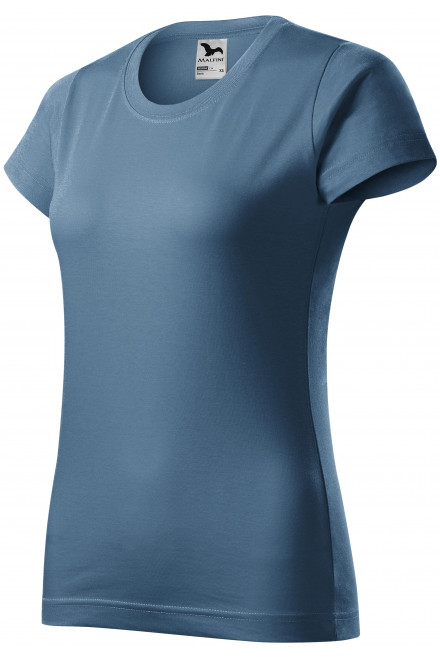 Levné dámské triko jednoduché, denim, levná trička s krátkými rukávy