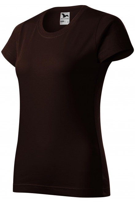 Levné dámské triko jednoduché, kávová, levná dámská trička