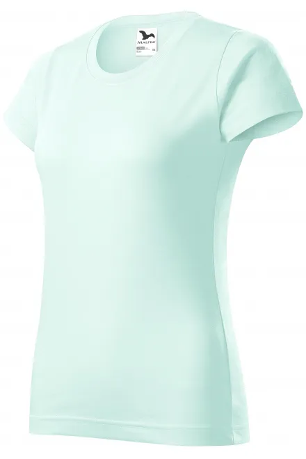 Levné dámské triko jednoduché, ledová zelená