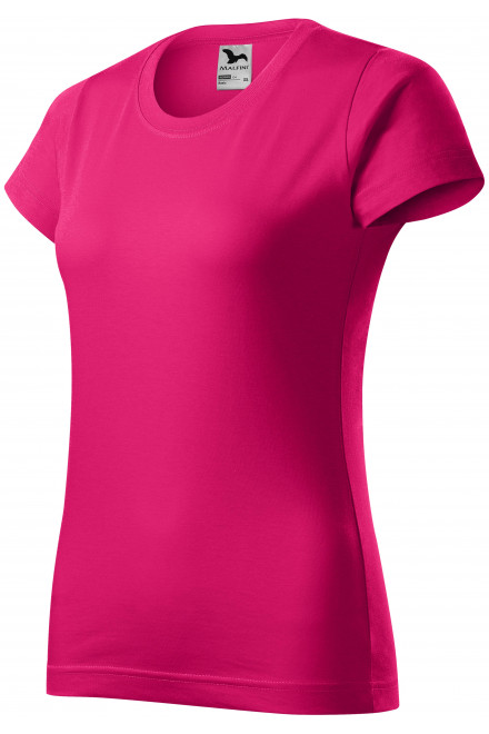 Levné dámské triko jednoduché, malinová, levná růžová trička