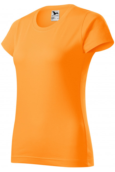 Levné dámské triko jednoduché, mandarinková oranžová, levná oranžová trička