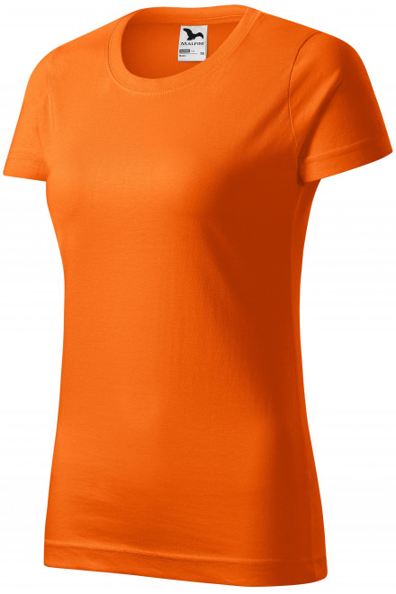Levné dámské triko jednoduché, oranžová, levná trička s krátkými rukávy