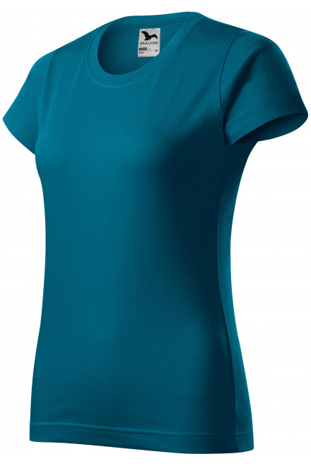 Levné dámské triko jednoduché, petrol blue, levná jednobarevná trička