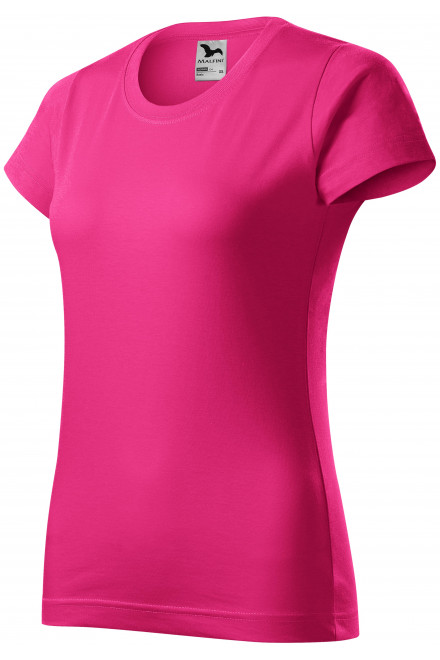 Levné dámské triko jednoduché, purpurová, levná růžová trička