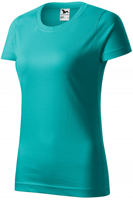 Levné dámské triko jednoduché, smaragdovozelená, levná trička