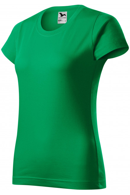 Levné dámské triko jednoduché, trávově zelená, levná dámská trička