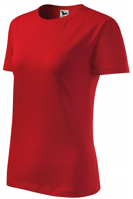 Levné dámské triko klasické, červená