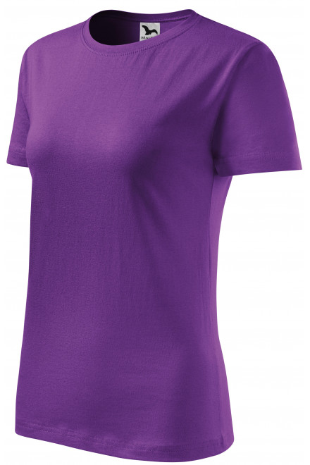 Levné dámské triko klasické, fialová, levná růžová trička