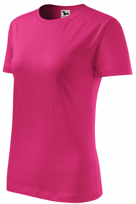 Levné dámské triko klasické, purpurová, levná růžová trička