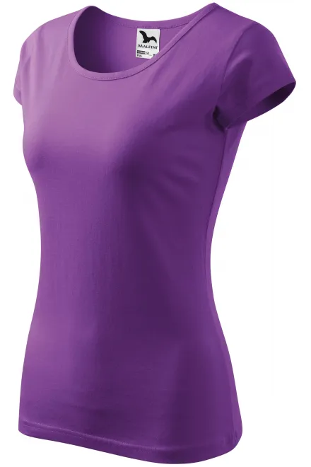 Levné dámské triko s velmi krátkým rukávem, fialová