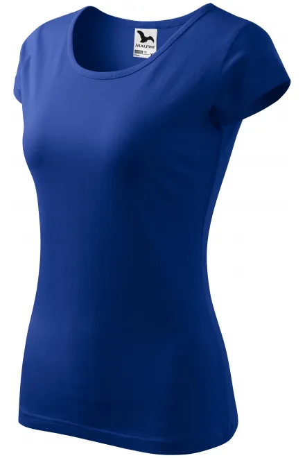 Levné dámské triko s velmi krátkým rukávem, kráľovská modrá