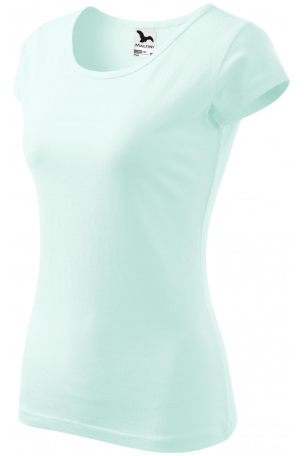 Levné dámské triko s velmi krátkým rukávem, ledová zelená, levná trička s krátkými rukávy