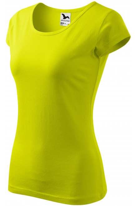 Levné dámské triko s velmi krátkým rukávem, limetková, levná trička s krátkými rukávy