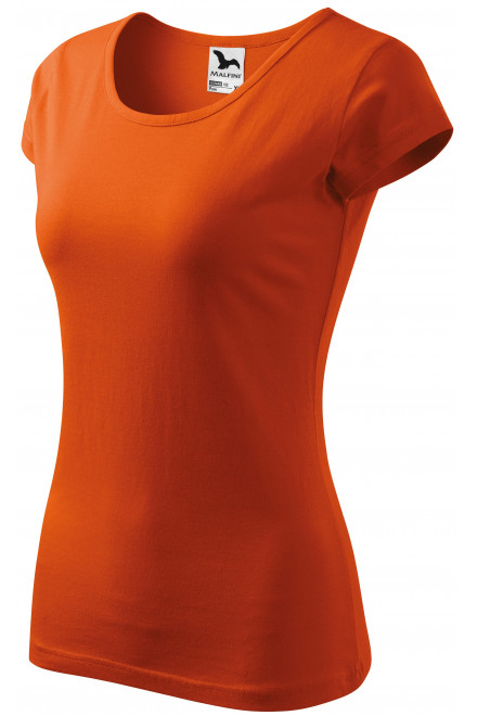 Levné dámské triko s velmi krátkým rukávem, oranžová, levná dámská trička